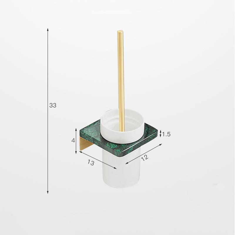White/Black Marble Bathroom Toilet Brush Holder Wall-mounted Brushed Gold Toilet Cleaning Brush Bathroom Storage Organization