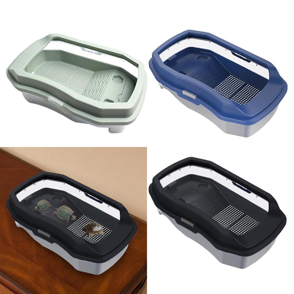 Reptile Habitat Pets Accessories Basking Ramp Turtle Habitat Turtles Tank Aquarium for Frog Terrapin Tortoises Resting Breeding