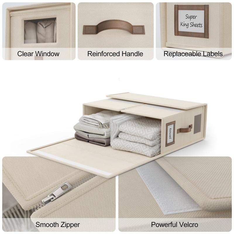 1pcs Sheet Quilt Cover Storage Box Fabric Bed Quilt Home Wardrobe Duvet Cover Storage Box Storage Box