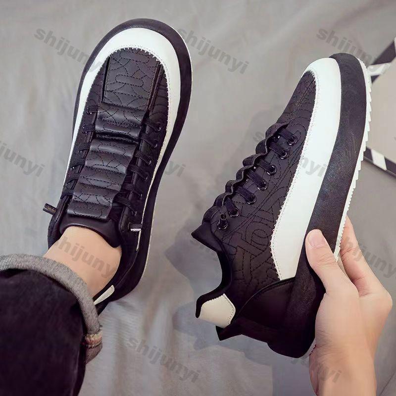 Fashion Fashion Men's Sneakers 2024 Autumn/winter New Korean Trendy Sports Casual Black Skateboard Shoes Anti Slip Thick Soled Shoes