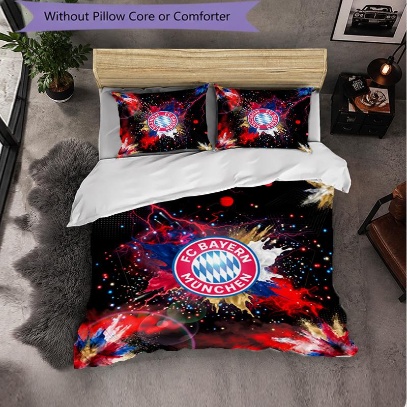 Set Biancheria da Letto Bayern Monaco Modello 3 Pezzi Morbida Copripiumino in Microfibra con Federe per Camera da Letto