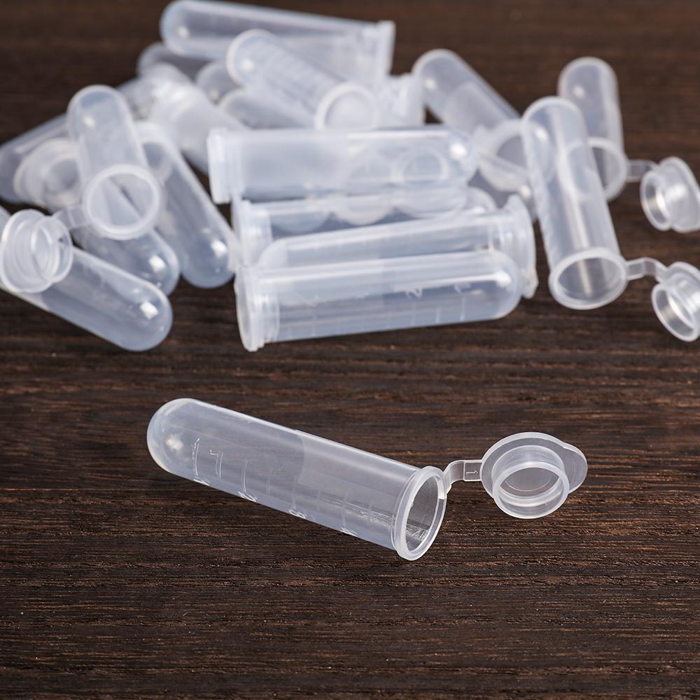 20PCS 5ml With Cover Lab Sample Round Bottle Plastic Centrifuge Tube Small Vial