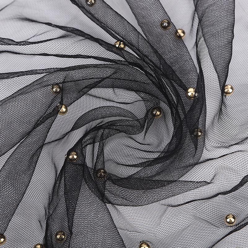 3D Pearl Beaded Mesh Wedding Dress Table Runner