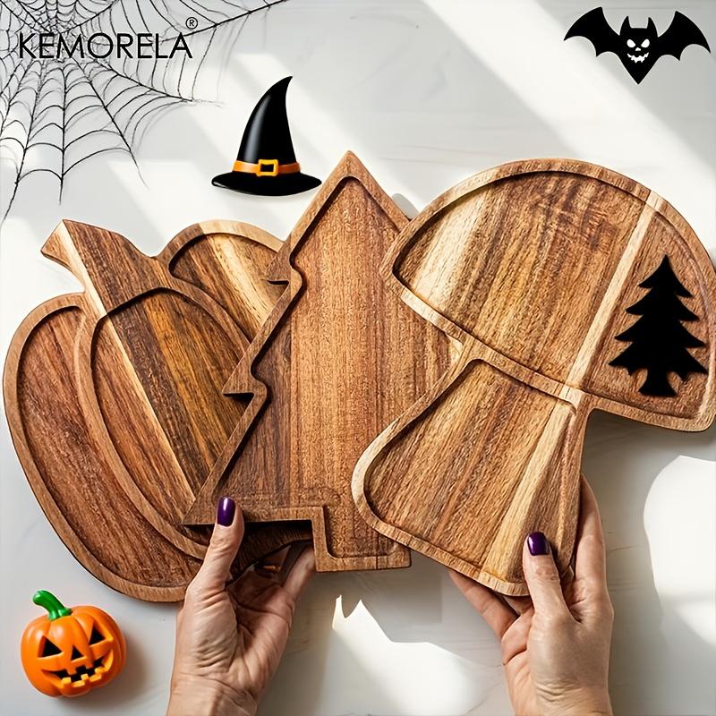 1PC Wooden Charcuterie Board Serving Tray Kitchen Vegetable Charcuterie Board Party Appetizer Tray For Christmas And Halloween