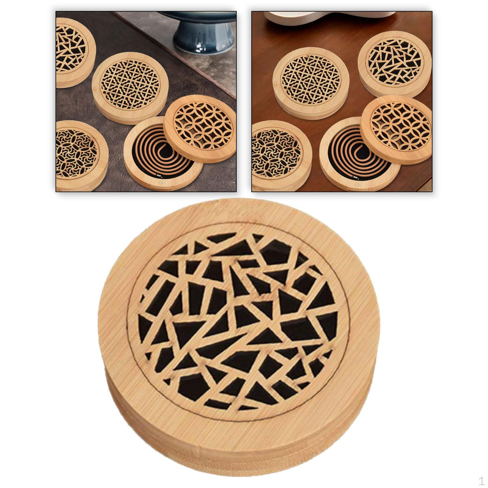 

Деревянная аромалампа-подставка для благовоний для спальни и отеля, диффузор аромата с крышкой D