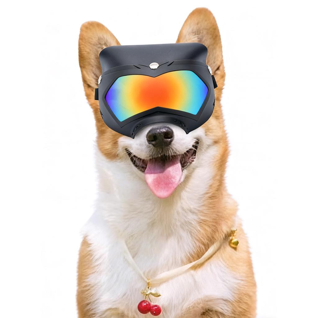 Dog Hat with Goggles Windproof Breathable Lightweight Design Dog Sunglasses Pet Glasses for Outdoor Riding Driving Hiking
