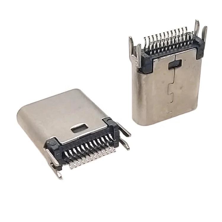 USB Type-C 24P Female Socket 1.0MM CF3.1 9.3MM Clamp Connector