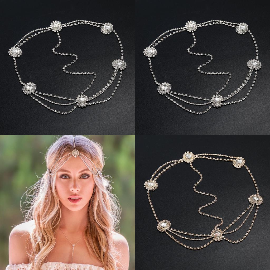 Elegant Rhinestone Decoration With Multi Layer Chain Design Women Necklace For Wedding And Travel Gift