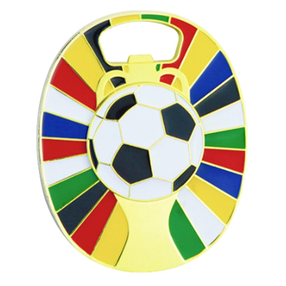 Football Bottle Opener Fridge Magnets Zinc Alloy Soccer Bottle Opener Multifunction Football Fridge Magnets Souvenir Party Favor