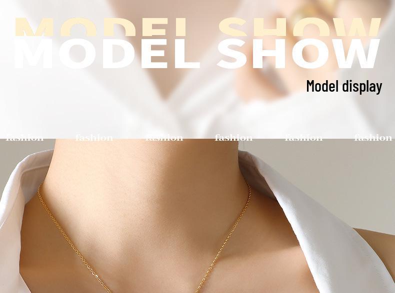 18K Gold Plated Bamboo Lotus Pod Pendant Necklace - European & American Niche Design, Personalized Titanium Steel Jewelry