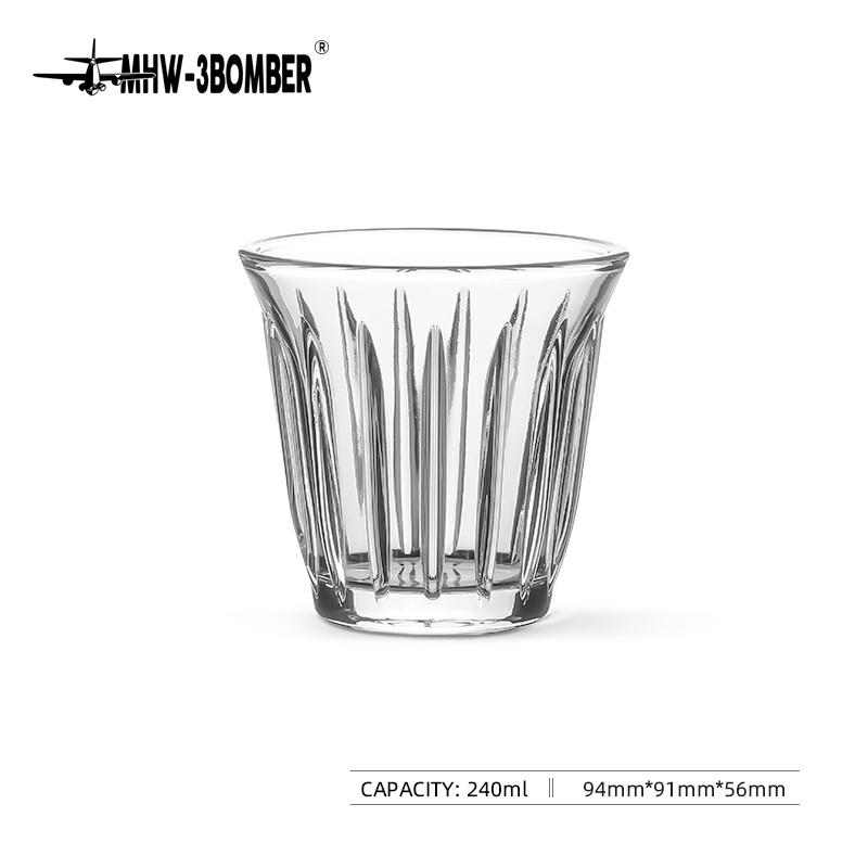MHW-3BOMBER Wright Cup Coffee Glass Anti-Scald Several Capacities Barista Tools Accessories Latte Cappucciono Espresso