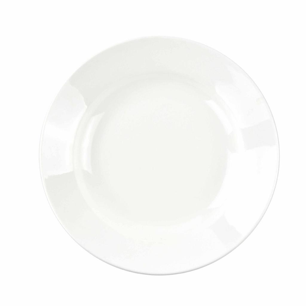 Creative Pure White Ceramic Dinnerware: Western Style Plate for Pasta, Breakfast, Soup, and Fruit.
