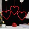 Creative Heart Curtain Fairy Light Waterproof Beautiful Valentine Day LED String Lights Romantic Red
