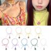 Elegant Floral Collar Necklace Unique Colorful Hollow Flower Clavicle Chain Wax Rope Acrylic Flower Choker Summer Beach