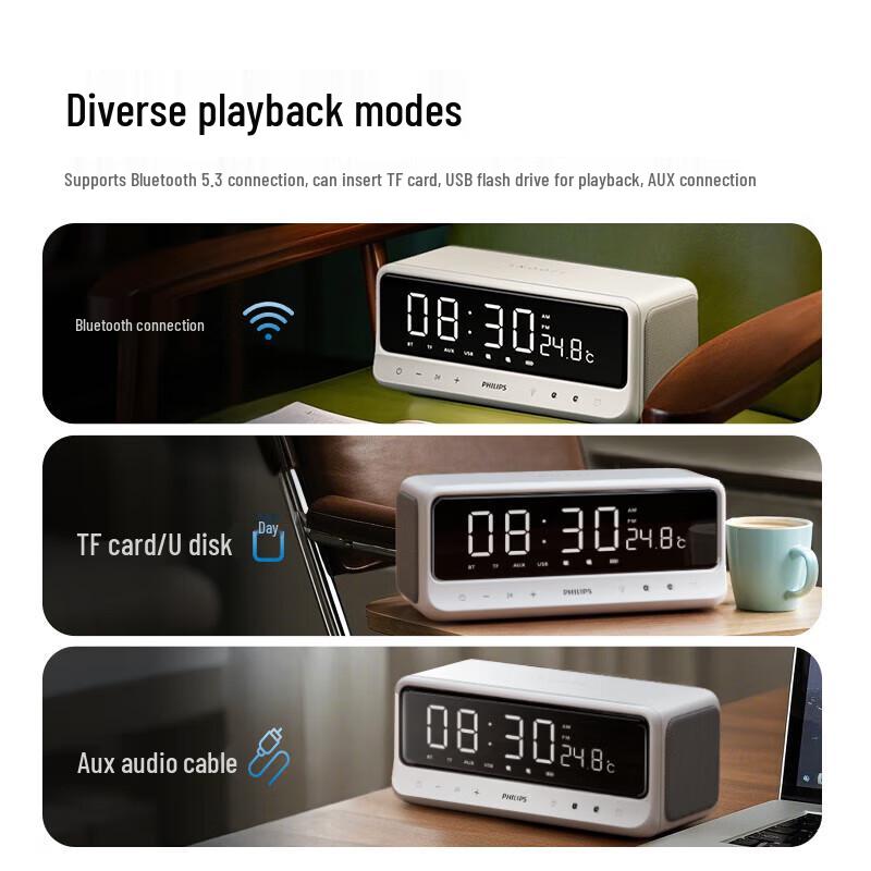 Philips TAS3609 Bluetooth Speaker with Alarm Clock