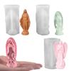 Praying Girl Silicone Candle Mould Heat Proof Easy Removal Multipurpose for Craft Soap Making Beautiful Ornament Gift