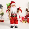 12 Inch Standing Santa Claus Figurine Christmas Table Decor Hotel Restaurant Holiday Ornament PVC Collectible
