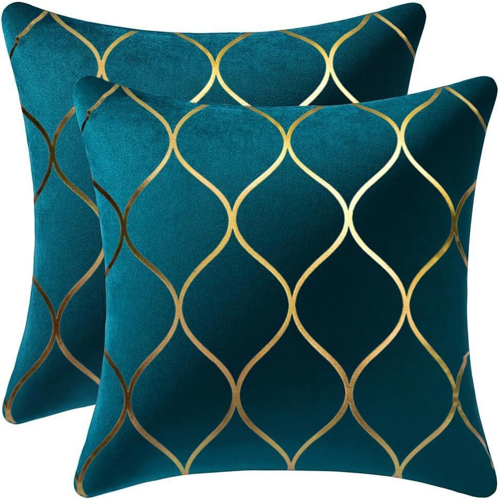 European Classic Gold-Pillow Pillow Case Super Soft Short Plush Lamp Luxury Home Sofa Cushion Cover Premium Durable