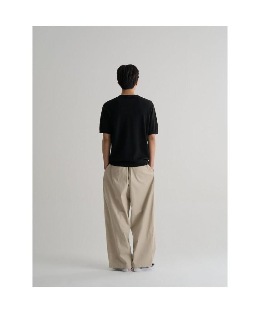 8seconds Formal Round Neck Short Sleeve Knit Black
