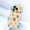 For iPhone 17 Pro Max Case Maple Leaves Pattern Printing Straight Edge TPU Phone Back Cover