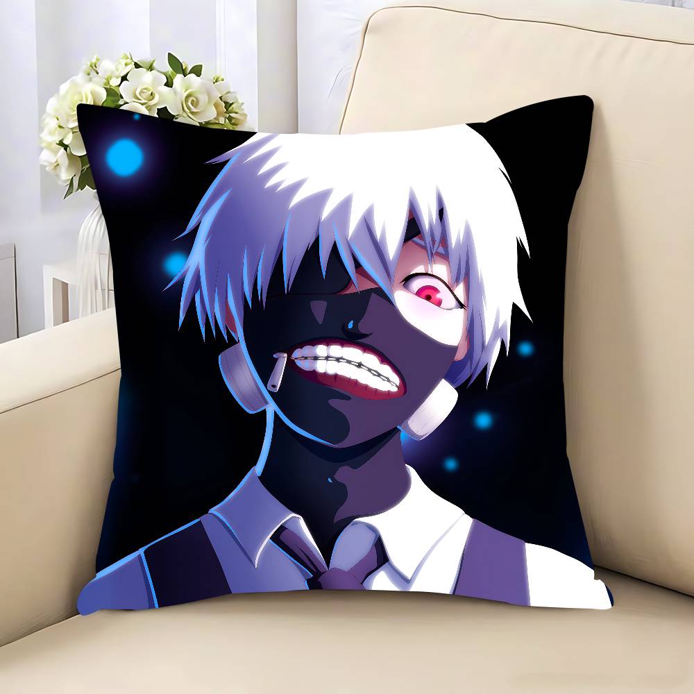 Tokyo Anime Ghoul Pillow Case Removable Washable Cushion Cover – All-Season Soft Linen