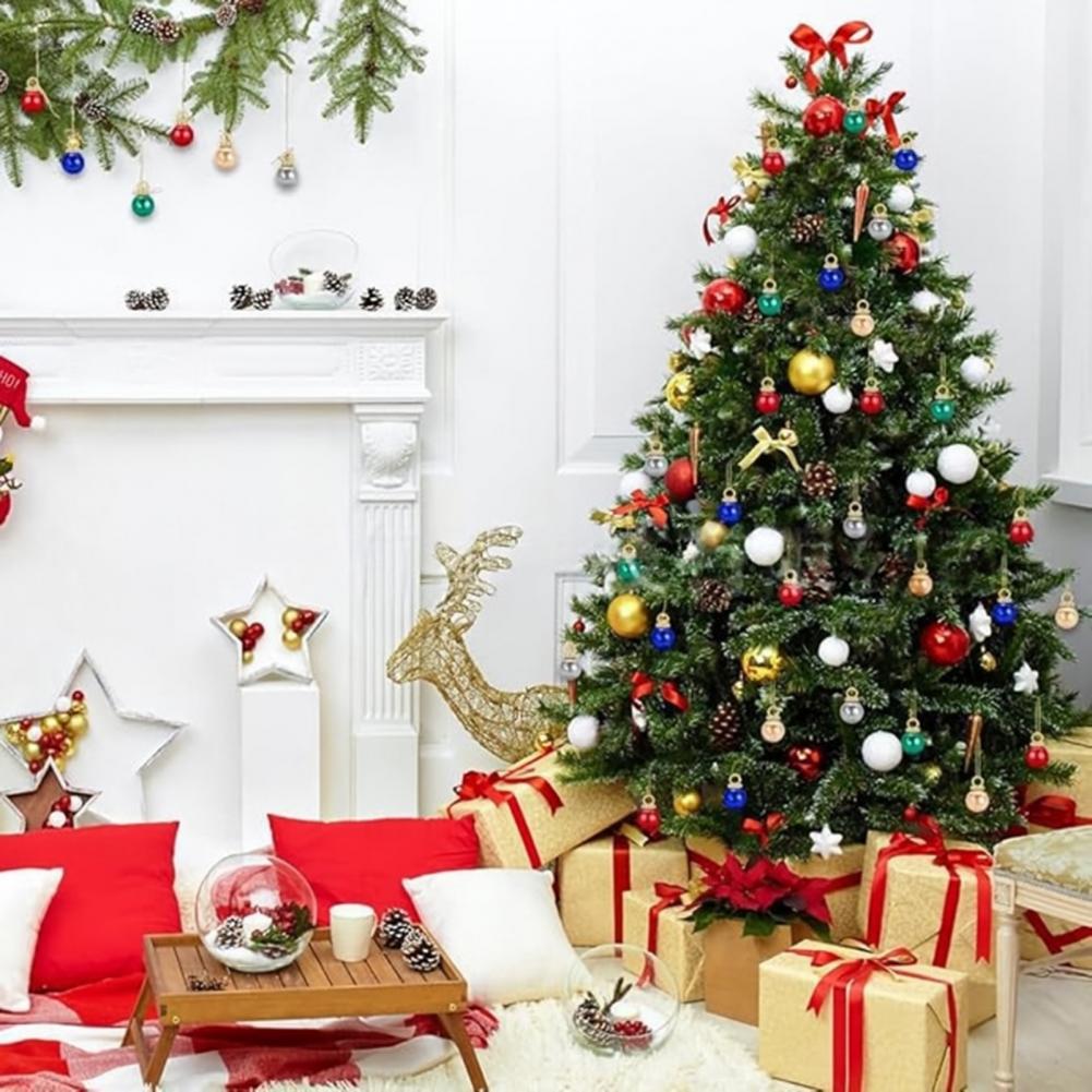 Christmas Tree Decorations Glossy Finish Christmas Ornaments 60pcs Shatterproof Mini Christmas Ball Ornaments for Xmas Tree