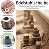 80/180/360 304 Stainless Steel Flat Washers Set, Perfect For Home Decor, Factory Repair, Kitchens, Shops & More