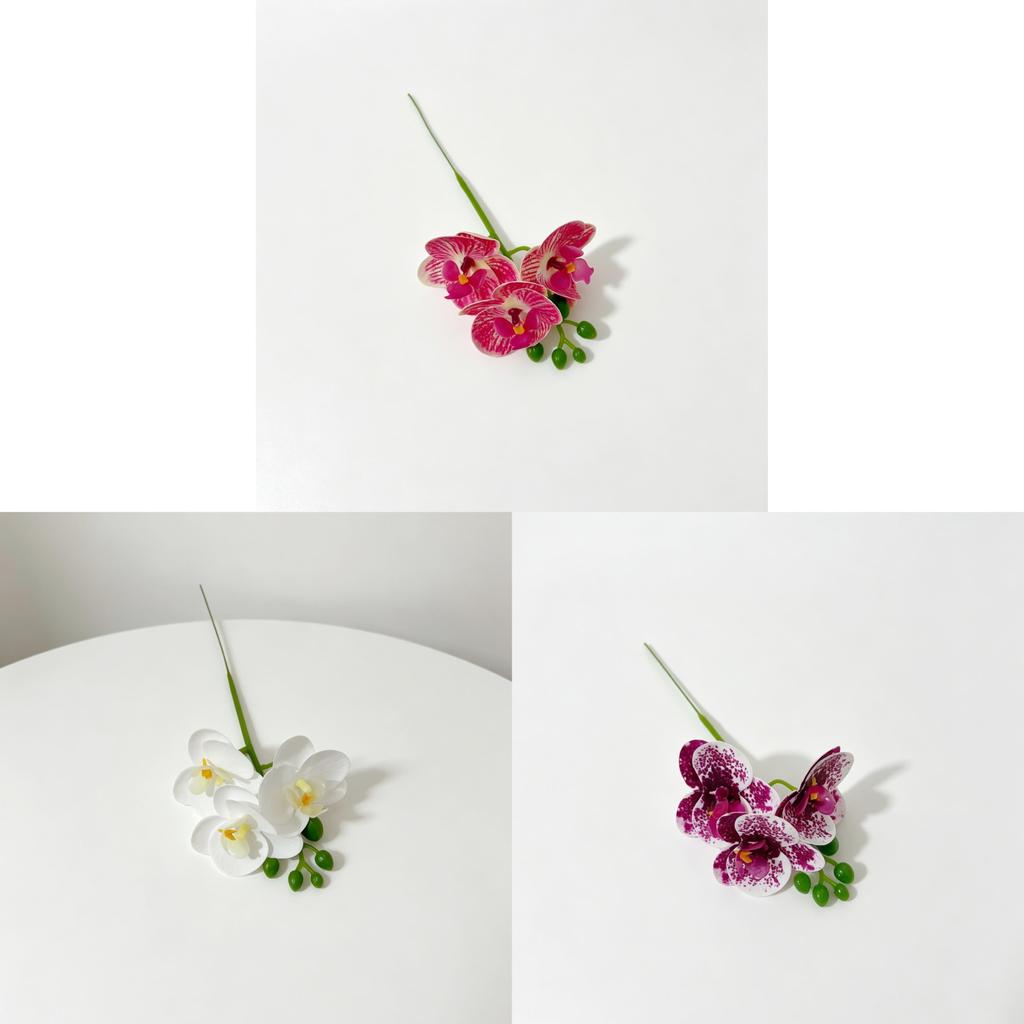 Artificial Orchid Flower Single Stem With 3d Film Texture For Wedding Decor And Home Garden