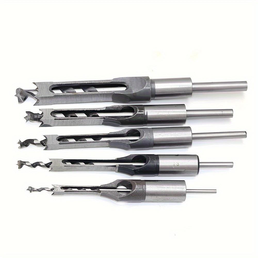 Woodworking Square Hole Drill Bits 6-30mm Manual DIY Wood Square Hole Opener Bearing Steel Wood Tenon Chiseling Square Hole Drill