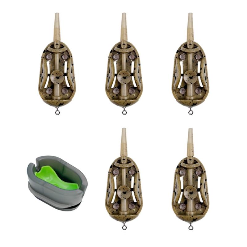 

20/30/40/50/60g Fishing Feeder Set Inline Method Feeder Accessories Fishing Method Feeders with Quick Release Mould