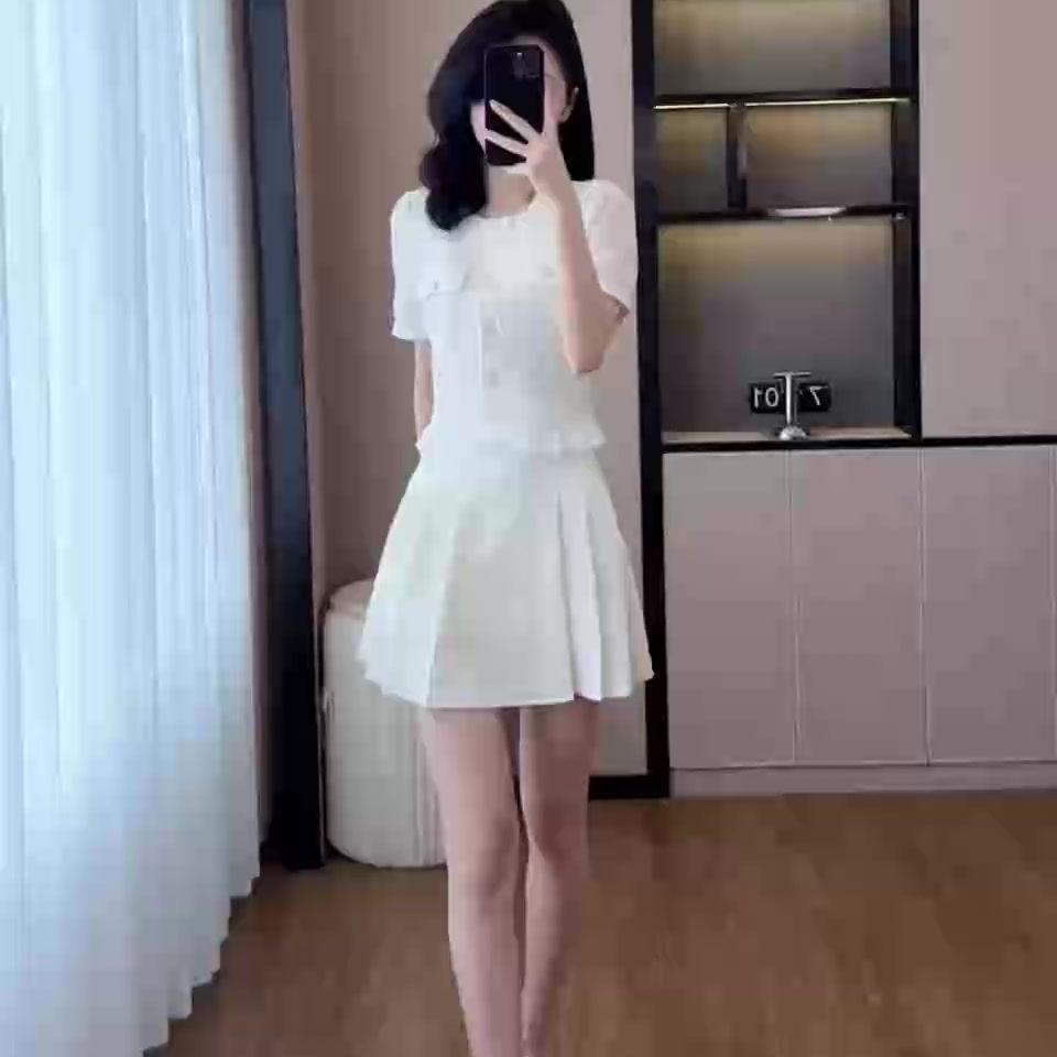 Fragrant Wind Elegant Socialite Top & Skirt Set for Women - Stylish Petite Fashion Two-Piece 2026.