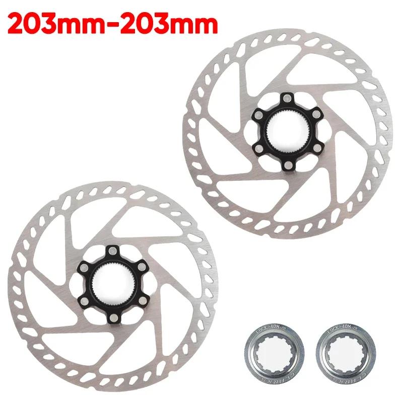 160/180/203MM Centerlock Brake Rotor CENTER LOCK Mountain Bike Brake Disc Rotor 1/2PC Road Bike Heat Dissipation Disc Rotors