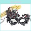 Princess Lace Halloween Costume Mask With Rhinestones For Themed Parties And Cosplay