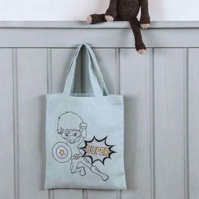 Sac en coton - RAYHER - Super-héros - 25 x 20 cm - Mixte - Pas de fermeture