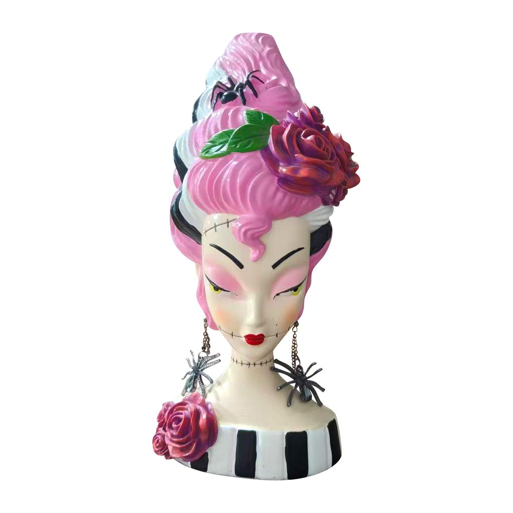 Halloween Pinks Funny Weird Bride Bust Decoration Fun Desktop Ornaments