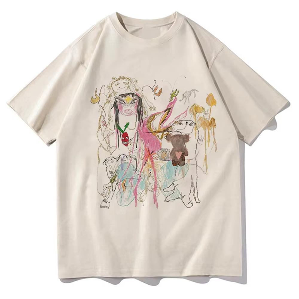 

Beabadoobee Beatopia 2025 Graphic Summer O Collar Pure Cotton Hip Hop Street Fashion Loose Casual Women s T-shirt Short Sleeve S