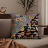 Cambodian Buddha Image Printing Pillow Case Anti-dustmite Pillowcase Invisible Zipper Silky Short Plush Sofa Cushion Cover