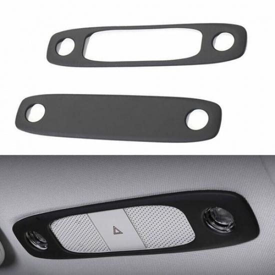 For Tesla Model 3 2017- Matte Black Front Rear Reading Lamp Frame Cover Trim