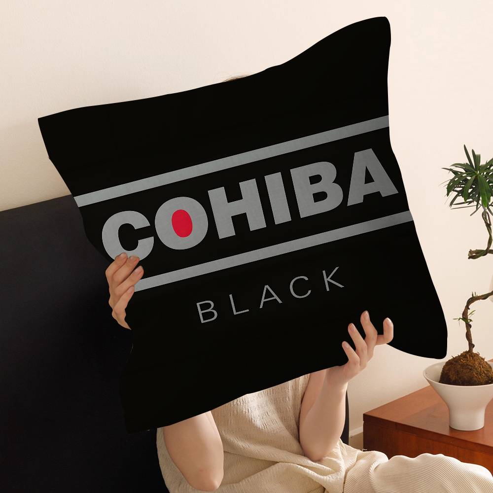 C-Cohibas Cigarette Office Cushion Pillowcase Car Cushion Cover45X45CM Lumbar Pillowcase Sofa Pillowcover