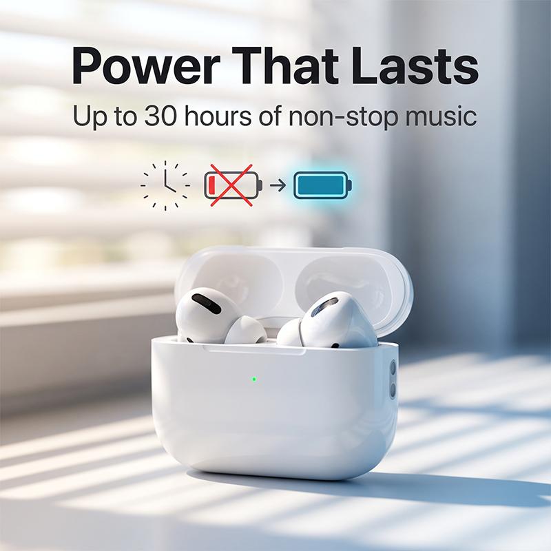 1:1 Pro TWS True Wireless Bluetooth Earbuds Bluetooth5.3 30H Playtime IPX5 Waterproof HiFi Deep Bass In-ear Headphones