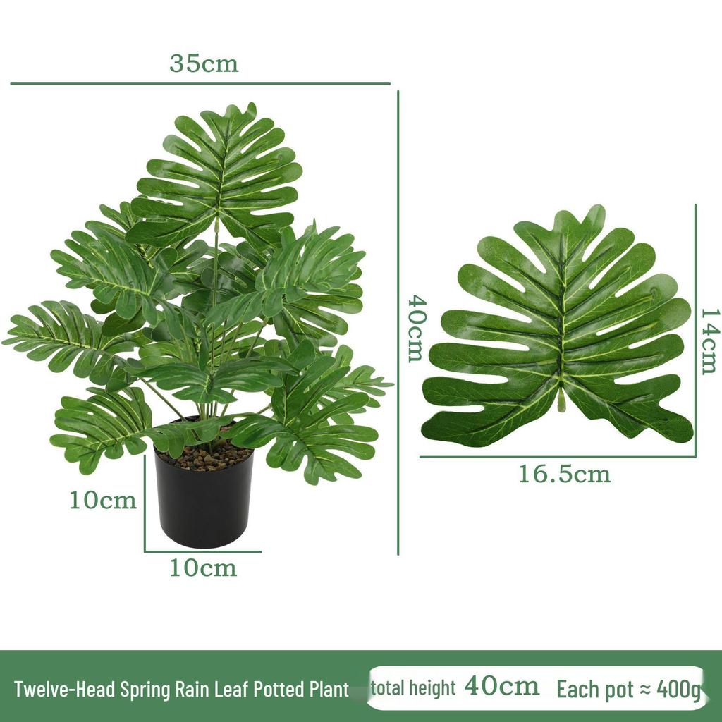 Artificial Potted Green Plant for Indoor and Outdoor Decoration - Home, Hotel, Courtyard, or Desktop Bonsai Ornament.