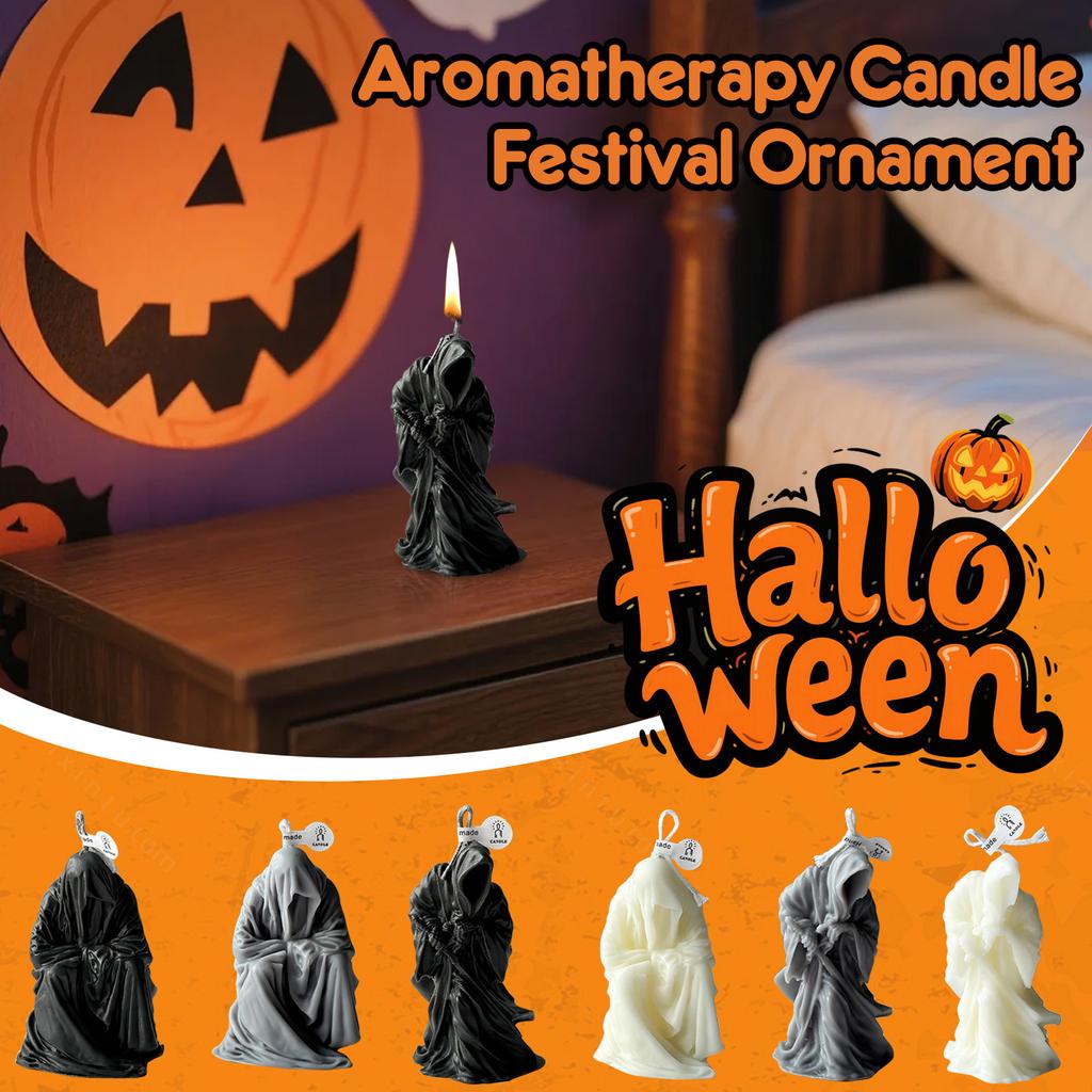 Halloween Candles Spooky Decor, Scented Wax Candles, Halloween Decoration Spooky Goth Gift Table Centerpiece For Party Festival