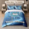 Custom Bedding Set Preston North End Pattern, Print Name Text 1 Duvet Cover Plus 2 Pillowcases Home Textile