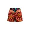 Men's Fun Printed Stretch Waist Drawstring Shorts, Beach Pants, Swimming Trunks