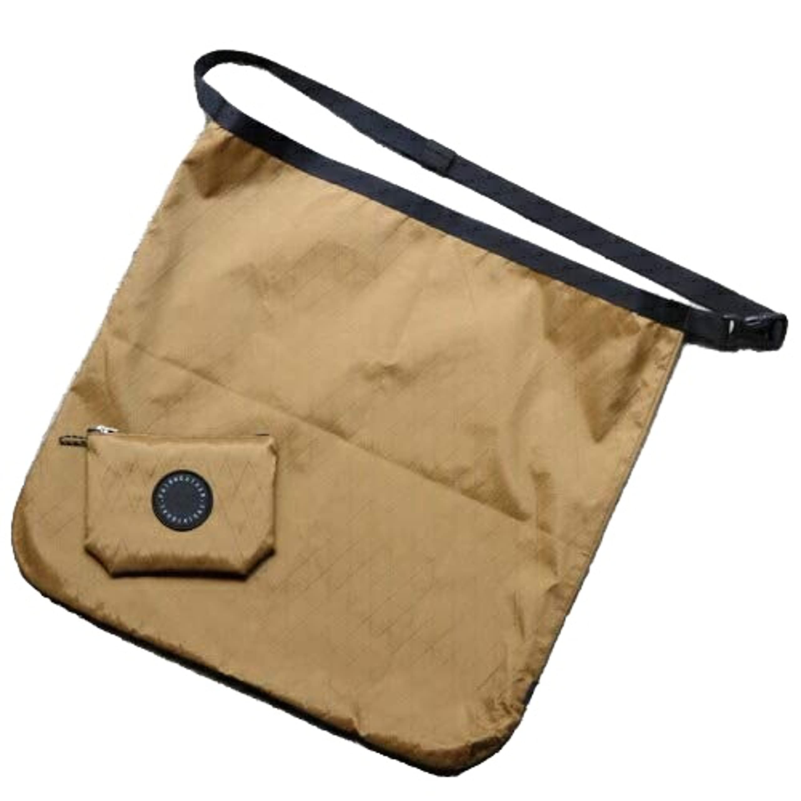 

[Fairweather] Packable Sacoche - Highly Durable, Lightweight, Foldable, Bicycle Shoulder Bag, Compact Shopping Bag (Coyote/X-Pac)