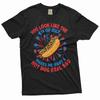 Men's Funny 4th of July Hot Dog T-shirt Fourth Patriotic Funny Humorous Shirt