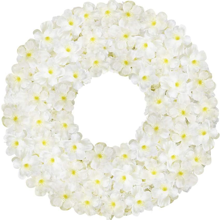 

Искусственные цветы Сакура Вишня Ротанг Свадебная композиция Лиана Домашний декор Сделай сам Шелковый Плющ Настенный декор Реквизит для фотосессии 1picees белый