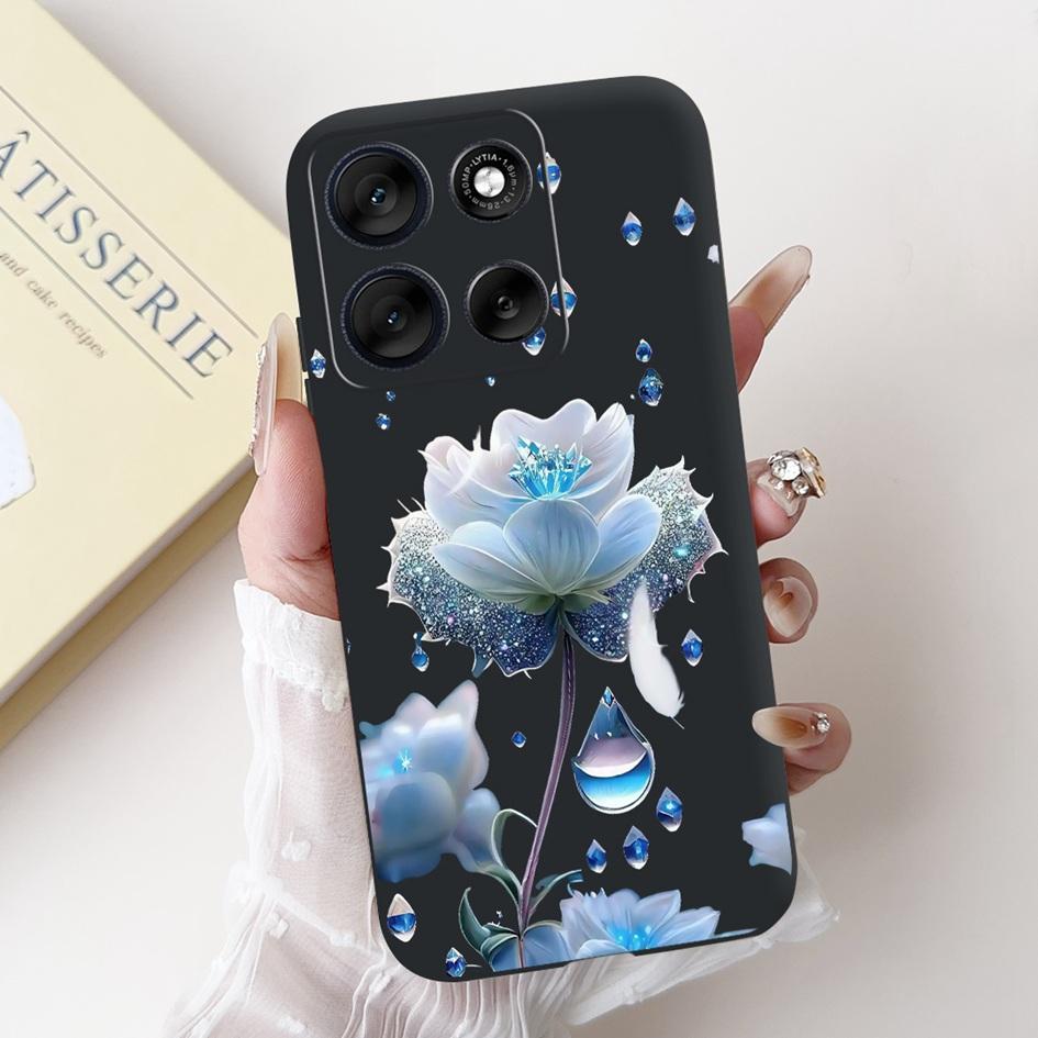 Per Motorola Moto G86 G56 2025 Custodia Moda Fiore Tramonto Cartone Animato Morbido Silicone Protettiva Copri Telefono Per MotoG56 MotoG86 Custodie