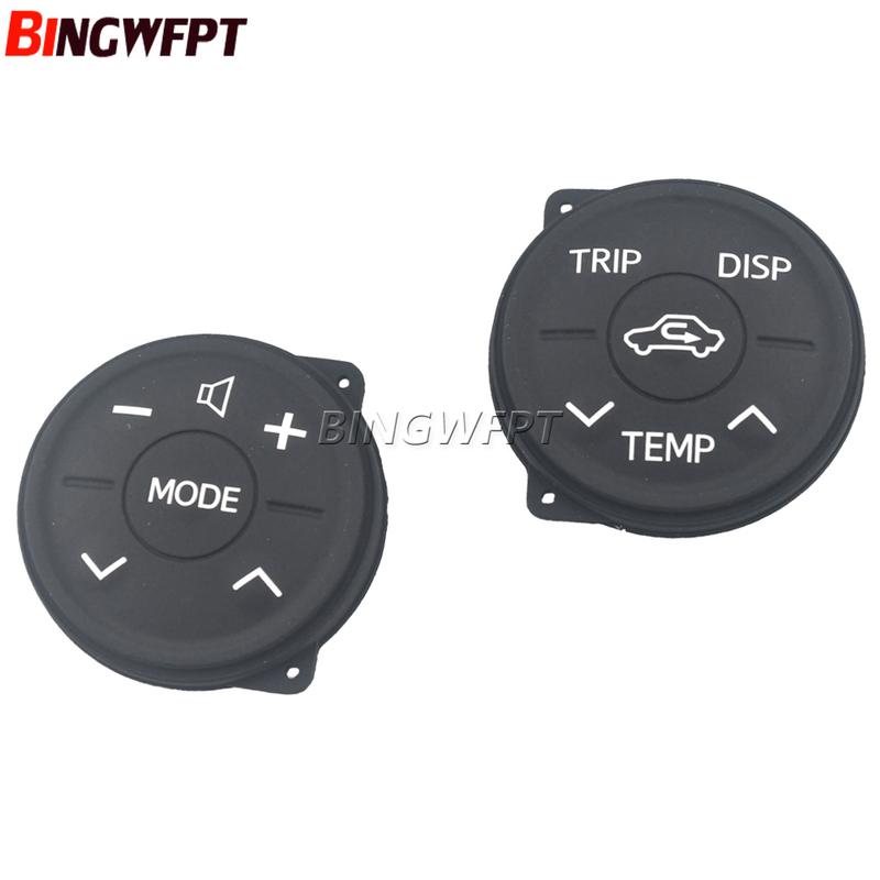 2PC Multifunction Steering Wheel Switch Control Button Panel Rubber For Toyota Prius 30 09-13 Prius Eco 10-13 ZWV30 XW30 10-12