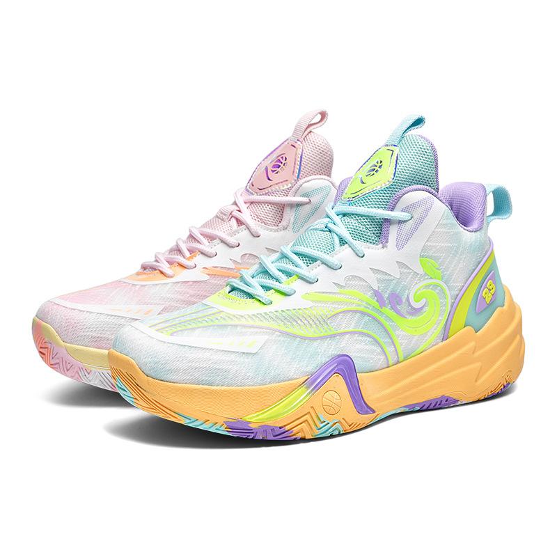 2025 new men's and women's style basketball shoes actual sports mandarin duck youth and students outdoor sports non-slip sneakers